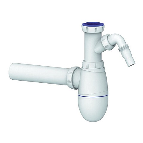 Сифон для мойки Unicorn В510V, 40х40 прямой отвод, 1 1/2'' х40 с отводом для стиральной машины преходник 40х32 купить в Самаре | "Проконсим"