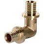 Угольник латунный для PEX-PEX труб 25-25 PN 10 под надвижную гильзу Hipex типS HFWS00032
