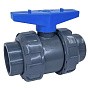 Кран шаровый клеевой НПВХ DN 75 PN 16 уплотнение EPDM/TPV черный Aquaviva AQVBVD75 купить в Самаре | "Проконсим"