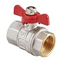 Кран латунный шаровой MVI BV.513 DN 15 PN 40 никелированный полнопроходной муфта-муфта бабочка купить в Самаре | "Проконсим"