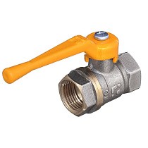 Краны латунные шаровые газовые 11Б27п DN 15-50 PN 40 никелированные рычаг муфта-муфта БАЗ А10.0.Н купить в Самаре | "Проконсим"