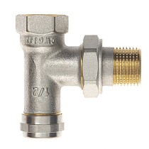 Клапан радиаторный настроечный DN 15-20 PN 10 угловой никелированный под шестигранник РИДАН купить в Самаре | "Проконсим"