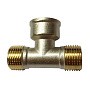 Тройник латунный никелированный DN 20 PN 40 штуцер-муфта -штуцер купить в Самаре | «Проконсим»