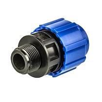 Муфты компрессионные для ПЭ DN 20-110 PN 16 обжимные с наружной резьбой купить в Самаре | "Проконсим"