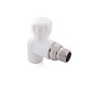 Кран шаровой для радиатора ПП 20-1/2'' PN 25 угловой с американкой белый РТП 10585 купить в Самаре | "Проконсим"