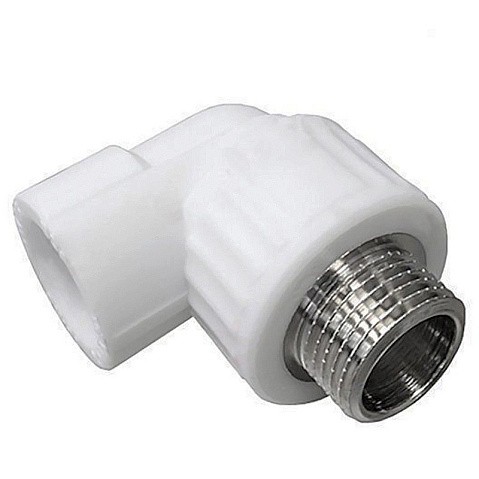 Угольник комбинированный ПП 32-1/2'' PN 25 с наружной резьбой белый VALFEX  купить в Самаре | "Проконсим"