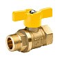 Кран латунный шаровой газовый 11Б27п DN15 PN40 бабочка муфта-штуцер БАЗ Standart купить в Самаре | "Проконсим"