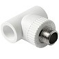 Тройник комбинированный ПП 20-1/2'' PN 25 с наружной резьбой белый Pro Aqua PA25008P купить в Самаре | "Проконсим"