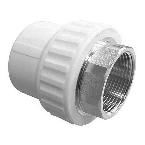 Муфта комбинированная ПП 32-1'' PN 25 под ключ с внутренней резьбой белая VALFEX  купить в Самаре | "Проконсим"