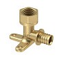 Угольник латунный для PEX труб  16- 1/2''  PN 16  под надвижную гильзу с внутренней резьбой  РосТурПласт купить в Самаре | "Проконсим"