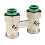 Узел нижнего подключения MVI TR.415.0505 DN 20 PN 10 прямой двухтрубный шаровой затвор 20-3/4'' под евроконус, муфта купить в Самаре | "Проконсим"