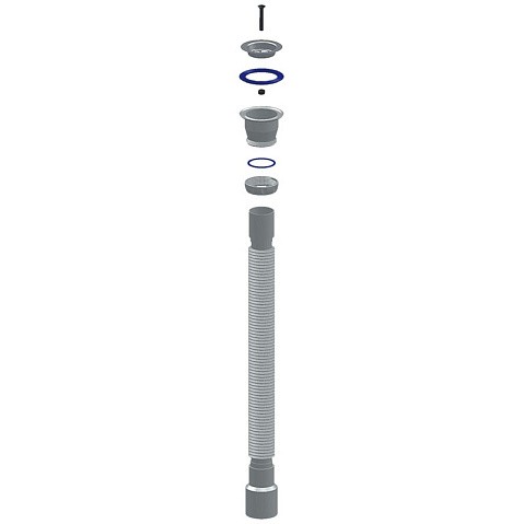 Сифон гофрированный Unicorn D230Р, 40х50 гибкий отвод, 1 1/2'' х40 пластиковая чашка, 1200мм купить в Самаре | "Проконсим"