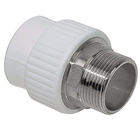 Муфта комбинированная ПП 40-1 1/4'' PN 25 под ключ с наружной резьбой белая VALFEX  купить в Самаре | "Проконсим"