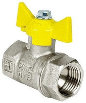 Краны латунные шаровые газовые 11Б27фт1М DN 15-50 PN 25-40 никелированные бабочка муфта-муфта Valfex.277 Standart ГОСТ Р 59553 купить в Самаре | "Проконсим"