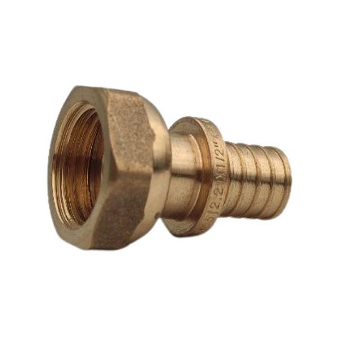 Муфта латунная для PEX труб  16-3/4''  PN 16  под надвижную гильзу с накидной гайкой  РосТурПласт купить в Самаре | "Проконсим"
