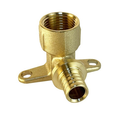 Угольник латунный для PEX труб 20-1/2'' PN 16  под надвижную гильзу Valfex VF.454.AF купить в Самаре | "Проконсим"