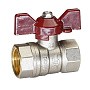 Кран латунный шаровой Temper 88.В-В.1.Б DN 25 PN 40 бабочка муфта-муфта