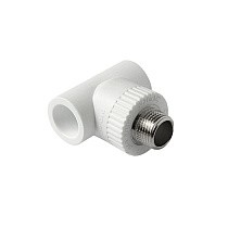 Тройники ПП DN 20-32 PN 25 комбинированные с наружной резьбой белые Pro Aqua купить в Самаре | "Проконсим"