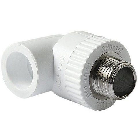 Угольник комбинированный ПП 32-1'' PN 25 с наружной резьбой белый Pro Aqua PA27018P купить в Самаре | "Проконсим"