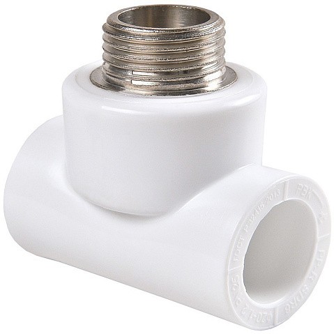 Тройник ПП 40-1/2'' PN 25 белый РВК купить в Самаре | "Проконсим"