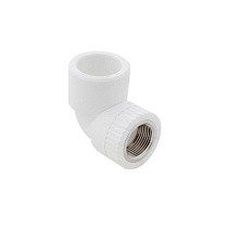 Угольники ПП DN 20-32 PN 25 комбинированные с внутренней резьбой белые PlasticPro купить в Самаре | "Проконсим"