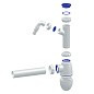 Сифон для мойки Unicorn В510V, 40х40 прямой отвод, 1 1/2'' х40 с отводом для стиральной машины преходник 40х32 купить в Самаре | "Проконсим"