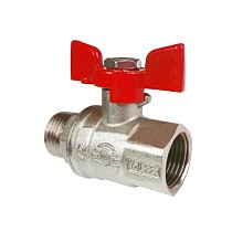 Краны латунные шаровые усиленные 11Б27фт1М DN 15-25 PN 40-63 никелированные муфта-штуцер бабочка Valfex Premium.218.NB2 купить в Самаре | "Проконсим"
