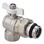 Кран латунный шаровой MVI BV.523 DN 15 PN 40 угловой с уплотнением никелированный полнопроходной американка купить в Самаре | "Проконсим"