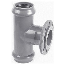 Тройники НПВХ раструбные SDR26 DN 90-225 PN 10 с металлическим фланецем Хемкор купить в Самаре | "Проконсим"