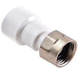  Муфта ПП с накидной гайкой 20-1'' PN 25 белая РВК 20601 (930659152) со склада Проконсим в Самаре
