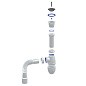Сифон для мойки Unicorn В220, 40х50 гибкий отвод, 1 1/2'' х40 чаша из нержавеющей стали купить в Самаре | "Проконсим"