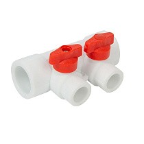 Коллекторы ПП DN 32-40 PN 25 универсальные с отсечными кранами белые Valfex купить в Самаре | "Проконсим"