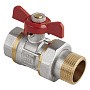 Кран латунный шаровой MVI AquaHit BV.320.04 DN 15 PN 25 бабочка американка полнопроходной никелированный купить в Самаре | "Проконсим"