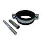 Хомут стальной оцинкованный 1/2'' (20-24) М8 с крепежом (шпилька и дюбель)