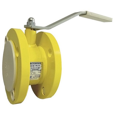 Кран шаровой газовый DN  80 PN 16 полнопроходной фланцевый 121мм Temper серия 393 КОМПАКТ купить в Самаре | "Проконсим"
