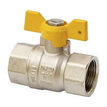 Краны латунные шаровые газовые DN 15-20 PN 25 бабочка муфта-муфта MVI BV.813 купить в Самаре | "Проконсим"
