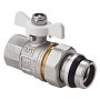 Кран латунный шаровой MVI BV.521 DN 15 PN 40 с уплотнением никелированный полнопроходной американка бабочка купить в Самаре | "Проконсим"