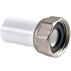 Бурт ПП с накидной гайкой 16-1/2'' PP-R белый РВК 20104 (930659323) со склада Проконсим в Самаре