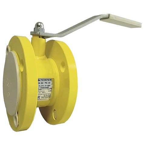 Краны шаровые газовые DN 50-100 PN 16-40 полнопроходные фланцевые Temper серия 393 КОМПАКТ купить в Самаре | "Проконсим"
