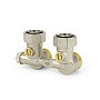 Узелы нижнего подключения VARMEGA VM138 DN20 угловой однотрубный 3/4''x3/4'' евроконус, с байпасом штуцер-штуцер купить в Самаре | "Проконсим"