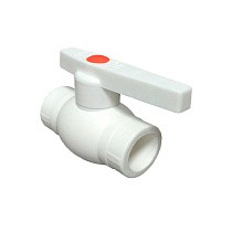 Кран шаровой ПП OPTIMA 20 PN 25 белый PlasticPro купить в Самаре | "Проконсим"