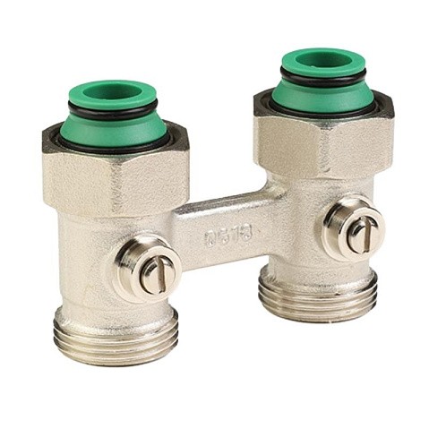 Узел нижнего подключения MVI TR.415.0505 DN 20 PN 10 прямой двухтрубный шаровой затвор 20-3/4'' под евроконус, муфта купить в Самаре | "Проконсим"