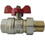Краны латунные шаровые DN 15-25 PN 40 никелированный бабочка американка РИДАН BVR-FR купить в Самаре | "Проконсим"