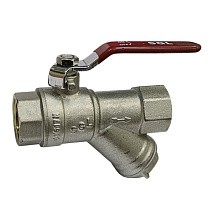 Краны латунные шаровые SGL 11Б27п с фильтром DN 15-20 PN 20 муфта-муфта рычаг купить в Самаре | "Проконсим"