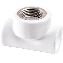  Тройник ПП 20-1/2'' PN 25 белый РВК 20801 (930659247) со склада Проконсим в Самаре