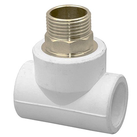 Тройник комбинированный ПП 50-1 1/2'' PN 25 под ключ с наружной резьбой белый РТП 10761 купить в Самаре | "Проконсим"