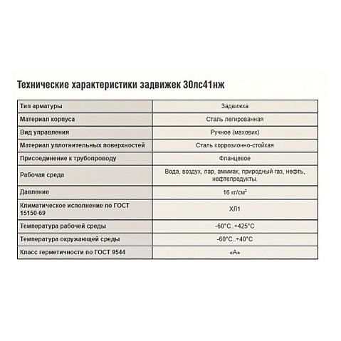 Задвижки стальные 30лс41нж DN 50-300 PN 16 исполнение ХЛ1 САЗ АВАНГАРД купить в Самаре | "Проконсим"