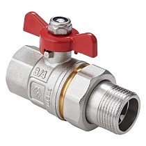 Краны латунные шаровые DN 15-40 PN 40 никелированные бабочка американка MVI BV.520 купить в Самаре | "Проконсим"