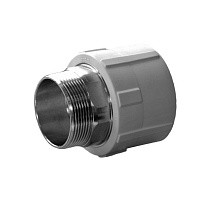 Муфта комбинированная ПП 50-1 1/2'' PN 25 под ключ с наружной резьбой белая купить в Самаре | "Проконсим"