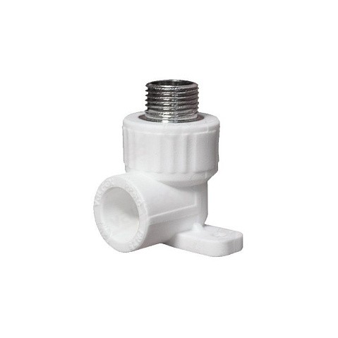 Угольник установочный ПП 20-1/2'' PN 25 белый VALFEX Pro купить в Самаре | "Проконсим"